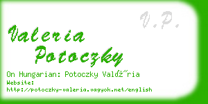 valeria potoczky business card